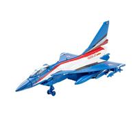 MotiveTech Avión a Escala de Metal Fundido con Efectos de Luz Y Sonido, Mecanismo de Retroceso, para Estante, Mesa O Chimenea, azul6C