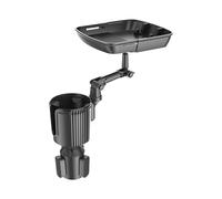 MotiveTech Bandeja Portavasos para Coche, Soporte para Bebidas, Base Ajustable, Accesorio Expandible 3 en 1 para Automóvil, Esencial para Viajes Por Carretera, B
