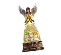 MotiveTech Bola de Nieve Navideña con Caja de Música Y Luz Nocturna de ángel, Adorno de Luz Melódica Coleccionable para Oficina, Sala de Estar, Chimenea, Ideal P, Style B, Individual