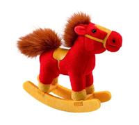 MotiveTech Caballo Balancín de Peluche de 15 Cm, Bonito Juguete de Peluche, Decoración de Animales de Granja, Idea de Regalo para Toda La Familia, Niños Y Niñas, Rojo