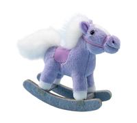 MotiveTech Caballo Balancín de Peluche de 15 Cm, Bonito Juguete de Peluche, Decoración de Animales de Granja, Idea de Regalo para Toda La Familia, Niños Y Niñas, Violeta
