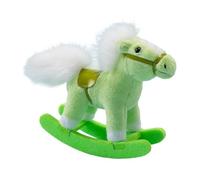 MotiveTech Caballo Balancín de Peluche de 15 Cm, Bonito Juguete de Peluche, Decoración de Animales de Granja, Idea de Regalo para Toda La Familia, Niños Y Niñas, Verde