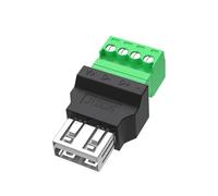 MotiveTech Cable Adaptador USB 2.0 de 4 Pines Sin Soldadura, Conector de Extensión, Material PP, para Transferencia de Datos Estable para Computadora Y Teléfono, Femenino