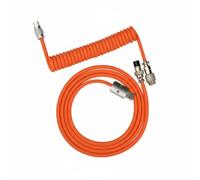 MotiveTech Cable de Extensión para Teclado Mecánico con Estructura Blindada Resistente al Uso Diario Conector Profesional y Estilo Moderno Adecuado para Oficina, Orange, Usb Port