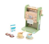 MotiveTech Cafetera de Madera para Niños, Juguete con Manivela Y Tazas, Ideal para Aprender Y Divertirse, Juego Interactivo Realista.