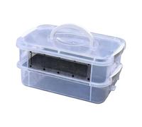 MotiveTech Caja de Cría de Gusanos de con Bandeja Tamizadora Integrada Recipiente Portátil Resistente Contenedor Ligero y Transparente Apta para, 2 Capas, Individual