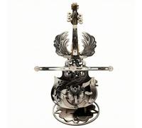 MotiveTech Caja Musical Decorativo Modelo Violín | Base Circular Autoportante, Violín en Miniatura, Caja Música con Soporte, para Escritorio, Músicos, Coleccionistas, Estilo B