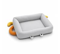 MotiveTech Cama con Forma Rana Impermeable Colchoneta Acolchado para Mascotas, 40 30CM, Cama para Mascotas con Diseño De Rana, Color Gris, Sin Manos, Talla S
