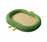 MotiveTech Cama para Perro en Forma de Rana Colchón Tapete Esterilla Antiahogo Térmico con Superficie Que Repele Humedad y Sudor Adecuada para Verano Dormitorio, Verde Hierba, L 60 45cm