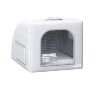 MotiveTech Cama Tipo Cueva Portátil Ventilado para s, M 51 40 35cm, Nido De Hielo Semicircular De Tela Oxford - con Cortina De Puerta con Letras
