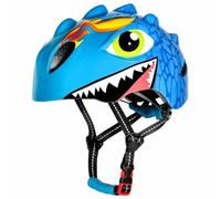 MotiveTech Casco con Diseño Dinosaurio Ligero Casco con Luz Trasera Recargable para Jóvenes Ciclistas, Patinete
