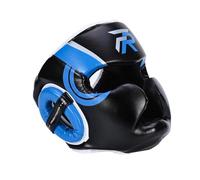 MotiveTech Casco de Boxeo Acolchado Y de Cobertura Completa, Protección Facial Completa Y Gruesa, Equipo de Protección para Entrenamiento de Kickboxing Y, Azul S
