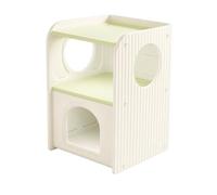 MotiveTech Caseta Plástico Resistente Mueble Segura para Gatos, Interiores, Dormitorio, Nido para Mascotas Tipo Gabinete De Doble Capa Interactivo
