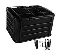 MotiveTech Cesta para Bicicleta, Cesta para Rueda Trasera, Portaequipaje, Cesta para Transporte de Mascotas, Cesta de Almacenamiento, Duradera, Resistente, Monta, con Revestimiento, 44cmx34cmx25cm