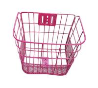 MotiveTech Cestas para Bicicletas Infantiles, Cesta Delantera para Bicicleta, Contenedor para Artículos Varios, Cesta Metálica Desmontable para El Manillar