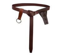 MotiveTech Cinturón de Caballero Medieval con Rana para Adultos, Festivales, MarrÓn