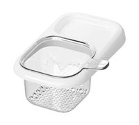 MotiveTech Colador de Fregadero, Cesto para Grifo, Esponja, Escurridor, Fácil de Limpiar, Recolector de Basura de Esquina para de Cocina Y Textiles, Blanco