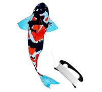 MotiveTech Cometa Koi Grande, Cometa Lucky Fish con Serpentinas para Carpas para Niños Y Adultos, Principiantes en La Playa.