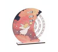 MotiveTech corativo Calendario Circular Infinito Reutilizable coración l Hogar para Estudiantes, Niños, Oficina, Estudio, Starlight Angel
