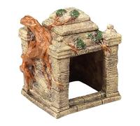 MotiveTech Cueva de Escondite para Reptiles, Roca de Resina, Juguete para Peces, Parque Infantil, Ranas, Acuario, Casa