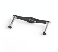 MotiveTech de Carrete de Pesca Manija de Bobina Palanca de Enrollado Asidero Doble con Mando Ergonómico en Aluminio 7075 para Recuperación Suave Adecuada para, Negro, Derecha