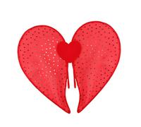 MotiveTech de Corazón de Valentín con Correa Elástica Y Angulares para Juegos de Simulación Y Espectáculos de Disfraces, Rojo