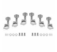 MotiveTech de Cuerda para Guitarra Eléctrica Clavijas as Bloqueo Resistente Mecanismo Interno Sellado Protección Contra Polvo Adecuado para Ensayo Actuaciones Enseñanza, Silver, 3L 3R
