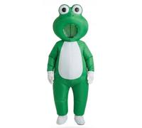 MotiveTech Disfraz Inflable Rana Enorme Disfraz Rana Inflable Ligero para Adultos, Verde, S/Niño 80-120