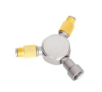 MotiveTech Divisor de Dos Vías para de Gas, Resistente, de 8,1 X 6,6 Cm, Ligero, Rosca 7/16-28