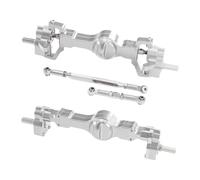 MotiveTech Eje de Puente Delantero Y Trasero de Aleación de Aluminio, Piezas de Coche RC, Conjunto Completo para B14 B24 1/16, Accesorios de Bricolaje, Plata