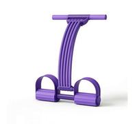 MotiveTech Ejercitador Pedal con Barra Portátil Banda Elástica con Pedal Antideslizante Banda Pedales para Deportistas , Púrpura