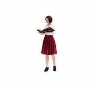 MotiveTech Estatuilla de Bibliotecaria Acabado Detallado Figura de Mujer Leyendo Modelo a Escala para Modelistas, Modelo Pintado 1-18