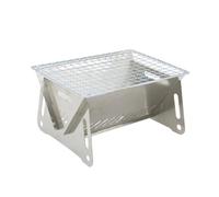 MotiveTech Estufa Portátil Exterior Plegable Fogón de Camping Hornillo de Mesa Parrilla Compacta Cocina de Acero Inoxidable con Ventilación Lateral y Bolsa para