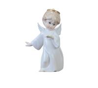 MotiveTech Figura Ángel Estilo Europeo Ángel Cerámica Compacta Figura Cerámica para Coleccionistas, Color to 1, Estilo Ángel con Pose Extendida