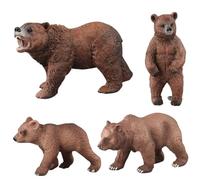 MotiveTech Figura de Oso Realista Simulada Animal Miniatura Escultura Modelo Coleccionable con Acabado Detallado y Textura Real Adecuada para Proyectos Escolares Dioramas Escritorio Coleccionismo