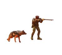 MotiveTech Figura Miniatura Soldado y Perro Figura de Resina para Proyectos DIY Diorama Accesorio de Mini Escenario Colección de Paisaje Adecuado para Colección, S
