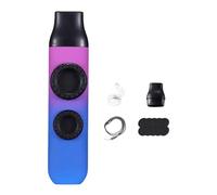 MotiveTech Flauta Kazoo, Instrumento Musical de Doble Agujero, Decoración para Fiestas, Bolsa de Regalo Portátil, Relleno para Fogatas Y Campamentos, Violeta Azul