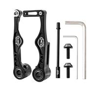 MotiveTech Freno V Principal de Bicicleta Kit Completo de Piezas de Aluminio para Freno Delantero Y Trasero Brazo Cable Palanca Incluidos Apto para Bicicletas BM, Negro 109x42.8MM