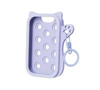 MotiveTech Funda de Silicona con Llavero para Desinfectante de Manos, Elegante Y Resistente a Caídas, Ideal para El Estuche de Desinfectante de Manos, Púrpura