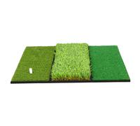 MotiveTech Golf Hitting Pad Multifuncional con Base Gruesa Y Césped Sintético PE Alfombrilla Plegable para Entrenamiento Y Práctica de Golf en Casa O Jardín Equi, Tres Piezas