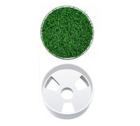 MotiveTech Golf Practice Target Cubierta de Hoyo de Putt Tapa de Copa de Golf Protector de Agujero Tapón Diseño Circular con Césped Sintético Realista Plateado, 1 Tapa De Césped + 1 Hoyo De Copa