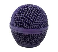 MotiveTech Grill Head Recambio Metálico con Malla para Micrófono Cabeza Resistente Y Fácil de Instalar Accesorio Práctico Y Protector Contra Daños Ade, PÚrpura