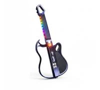 MotiveTech Guitarra Inteligente Luces Indicativos Guitarra sin Diapasón Tradicional Máquina Compases para Principiantes, Negro Plateado Brillante