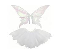 MotiveTech , Hada, Accesorio Disfraz Princesa para Fiestas, decoración para Baile y actuaciones en, Juegos, Blanca con Falda