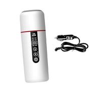 MotiveTech Hervidor de Agua Eléctrico Termo de Coche Taza Calefactable Taza Inteligente Taza Aislante Diseño de Temperatura Constante Adecuado para Trabajo Viaje, Blanco, Individual