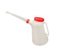 MotiveTech Jarra Medidora de Aceite, Jarra de Aceite, Olla de 5 L con Tapa, Resistente Y a Prueba de Fugas, con Escala Y, Recipiente para Vehículo, Automóvi, Anillo Rojo