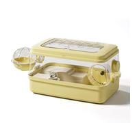 MotiveTech Jaula con Rueda Cómodo Jaula con, Array, Amarillo Limón, Castillo De Hámster Amarillo Limón De Lujo De Una Sola Capa - Incluye 4 Accesorios De Lujo