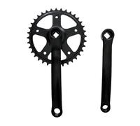 MotiveTech Juego de Bielas de Bicicleta de 36 Dientes: Piezas de Repuesto Profesionales de Alta Resistencia para Bicicletas de Una Sola Velocidad