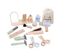 MotiveTech Juego de Peluquería de Madera, Secador de Pelo, Juguete de rol, Juego de Salón de Belleza Realista, Mini