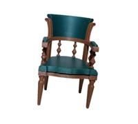 MotiveTech Juego de Sillas de Oficina en Miniatura de Estilo Americano a Escala 1:12, Muebles Vintage para Casa de Muñecas, Accesorios de Decoración para Escenas, Silla